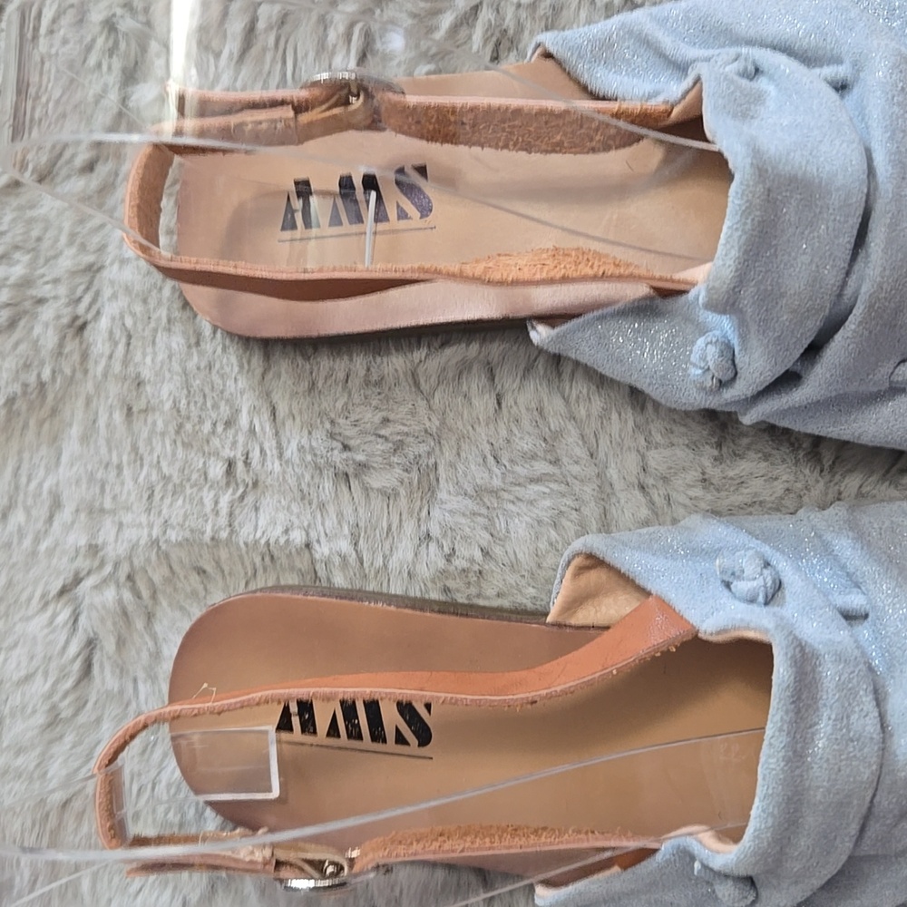 Light Blue Toe Strap Sandals - image 3